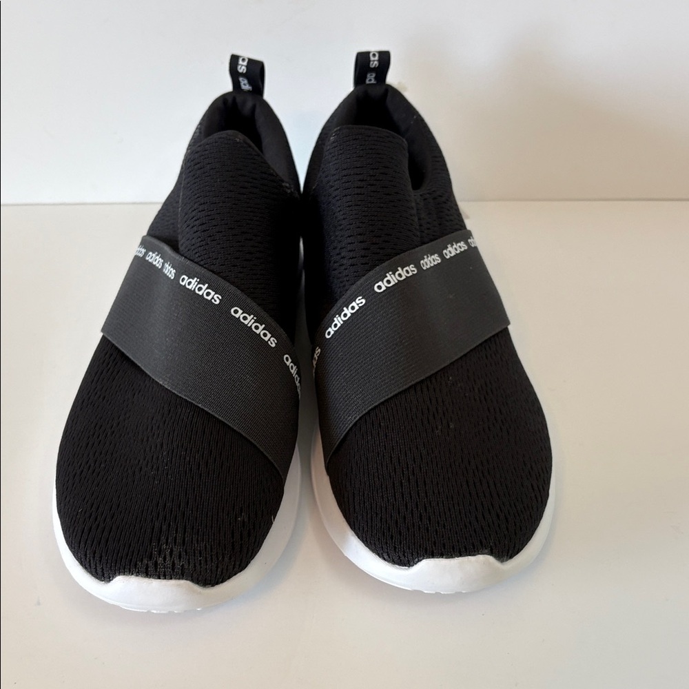 Adidas Black and White Slip-On Shoes